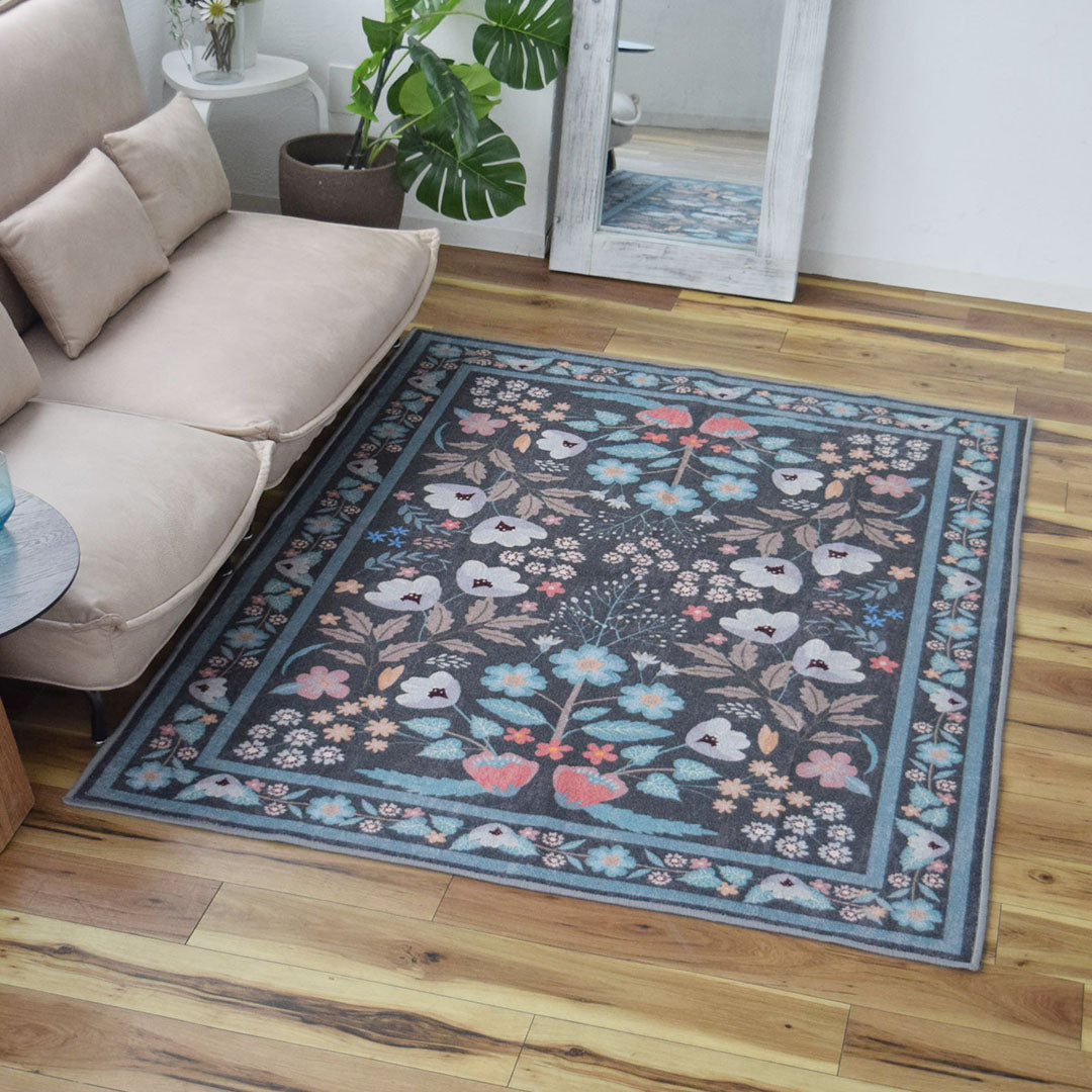 フラワー花柄ラグ TOCORU Series