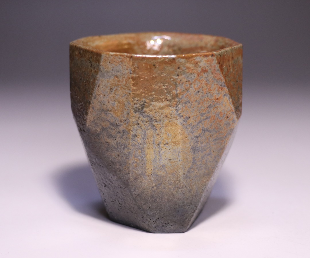 備前焼 陶古 三色酒吞 83 備前焼 陶古 三色酒吞 83