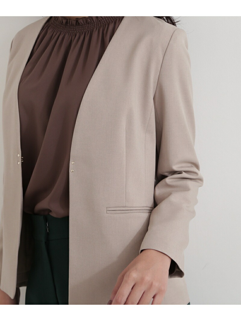 楽天市場】＜クラッシーセットアップシリーズ＞Vノーカラージャケット