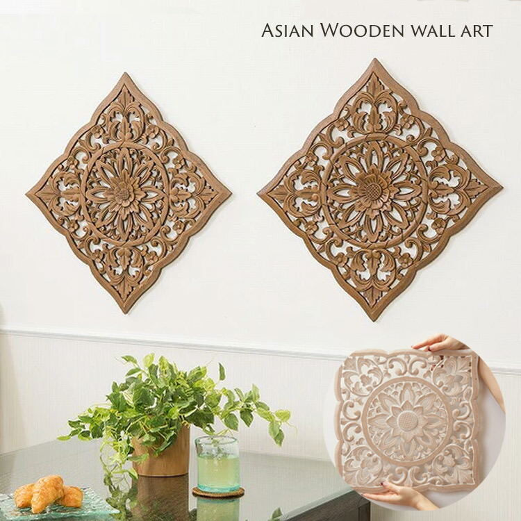 楽天市場】【最大半額＆7%OFFクーポン】玄関 アジアン レリーフ ウッド