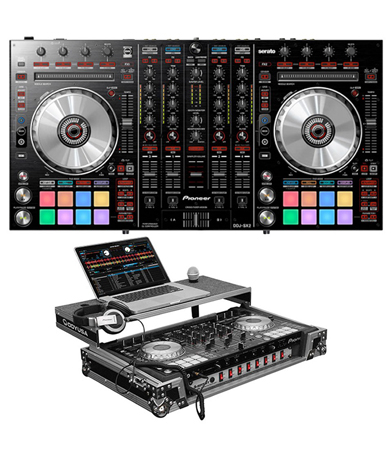 Pioneer DDJ-SX2 + Odyssey Glide Style Flight Case w/Rack