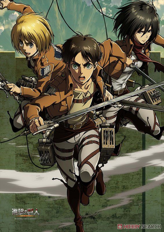 進撃の巨人 B2タペストリー エレン＆ミカサ＆アルミン (キャラクター