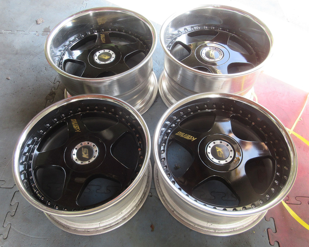 ケーニッヒ18インチ/カールWリム曲り修理からリフレッシュ・リメーク