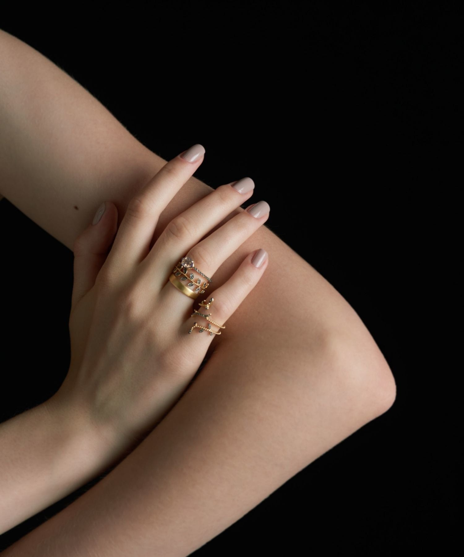 citronnier] leaves pave diamonds ring｜ARTIDA OUD（アルティーダ