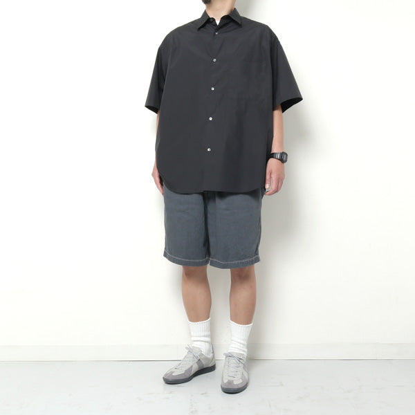Graphpaper) Broad S/S Oversized Regular Collar Shirt (GM251-50013B
