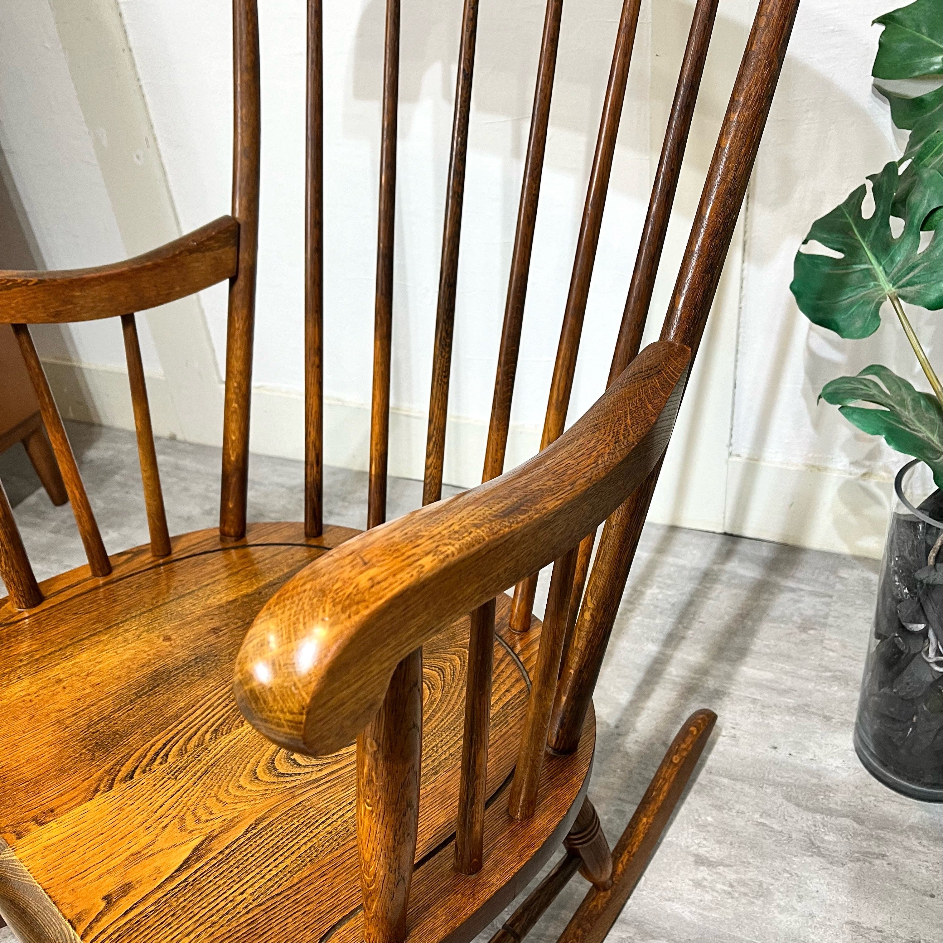 飛騨産業 / HIDA 穂高 ロッキングチェア キツツキマーク 中古 揺れ椅子