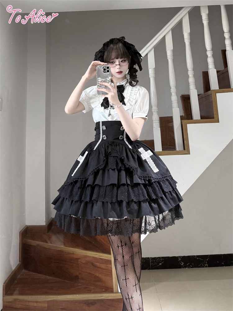 BlackShamrock】 F174クロスコルセットシルエットスカート - To Alice