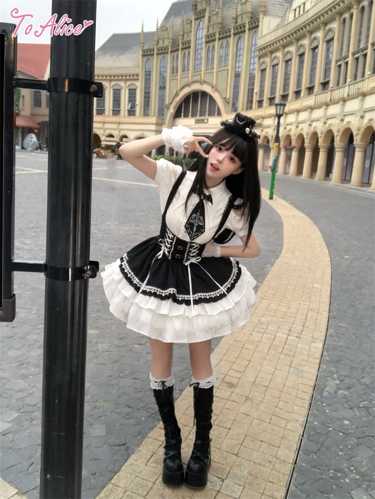 BlackShamrock】F206バットガールコルセット風スカート - To Alice