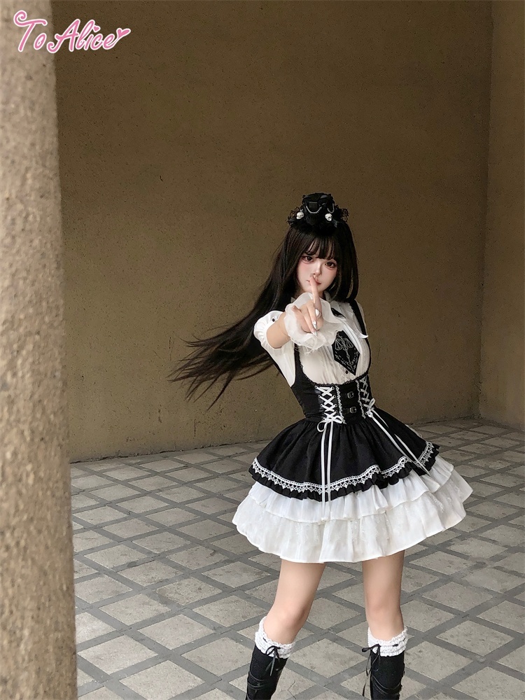 BlackShamrock】F206バットガールコルセット風スカート - To Alice