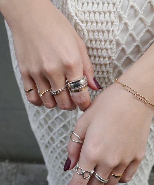 e.m.（イーエム） 指輪 リング SILVER925シンプルチェーンリング