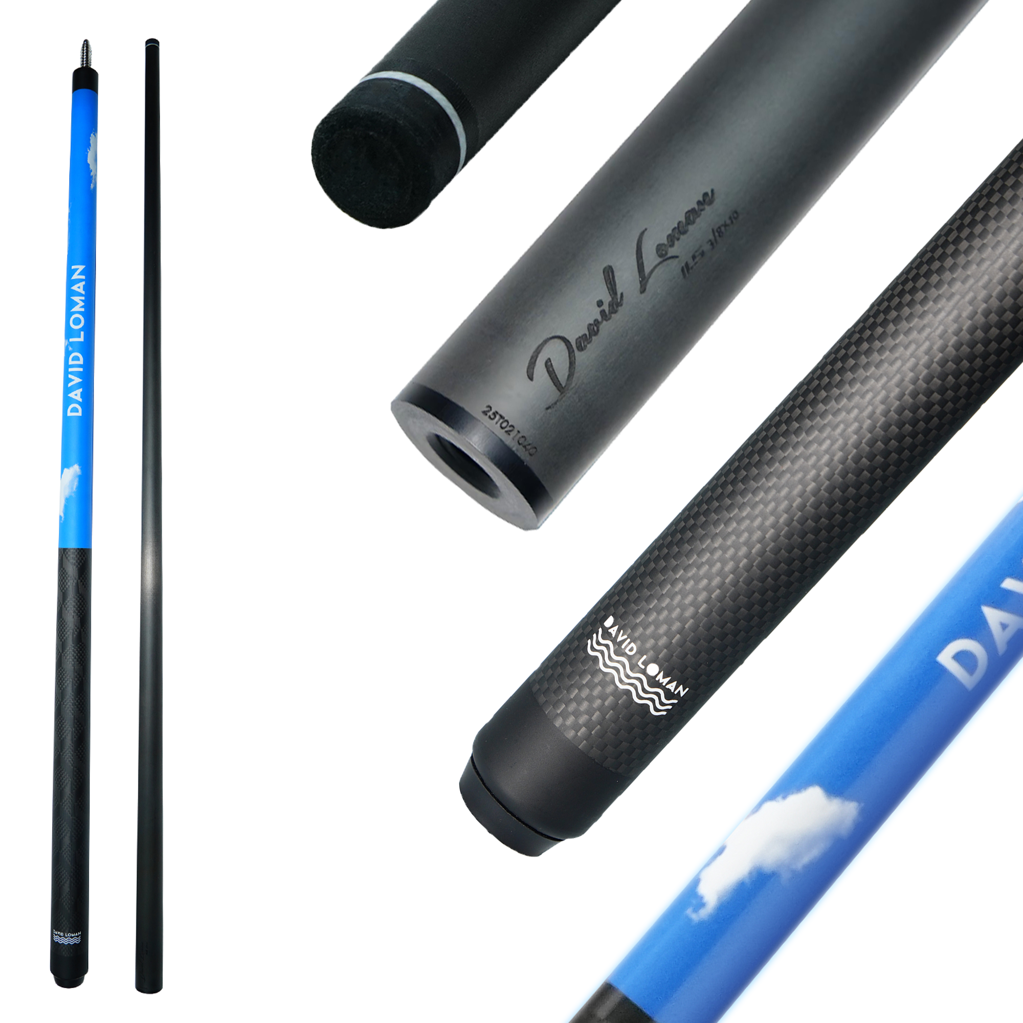 David Loman Carbon fiber billiard cue stick, Professional billiard