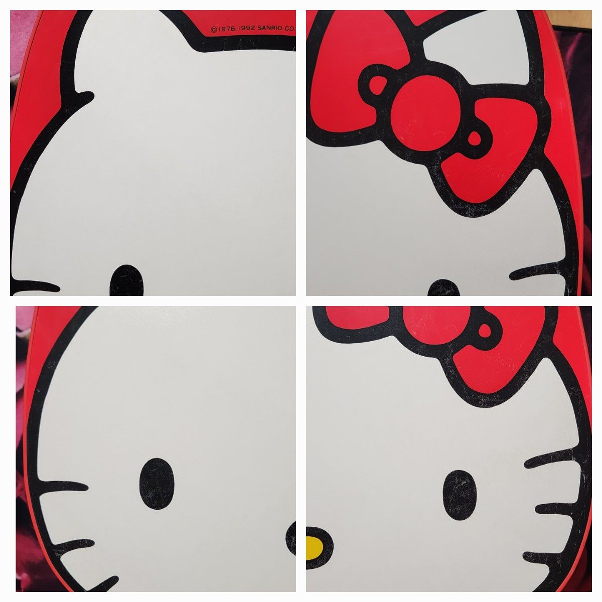 激レア 1992年ハローキティ ダイカットテーブル 折り畳みテーブル