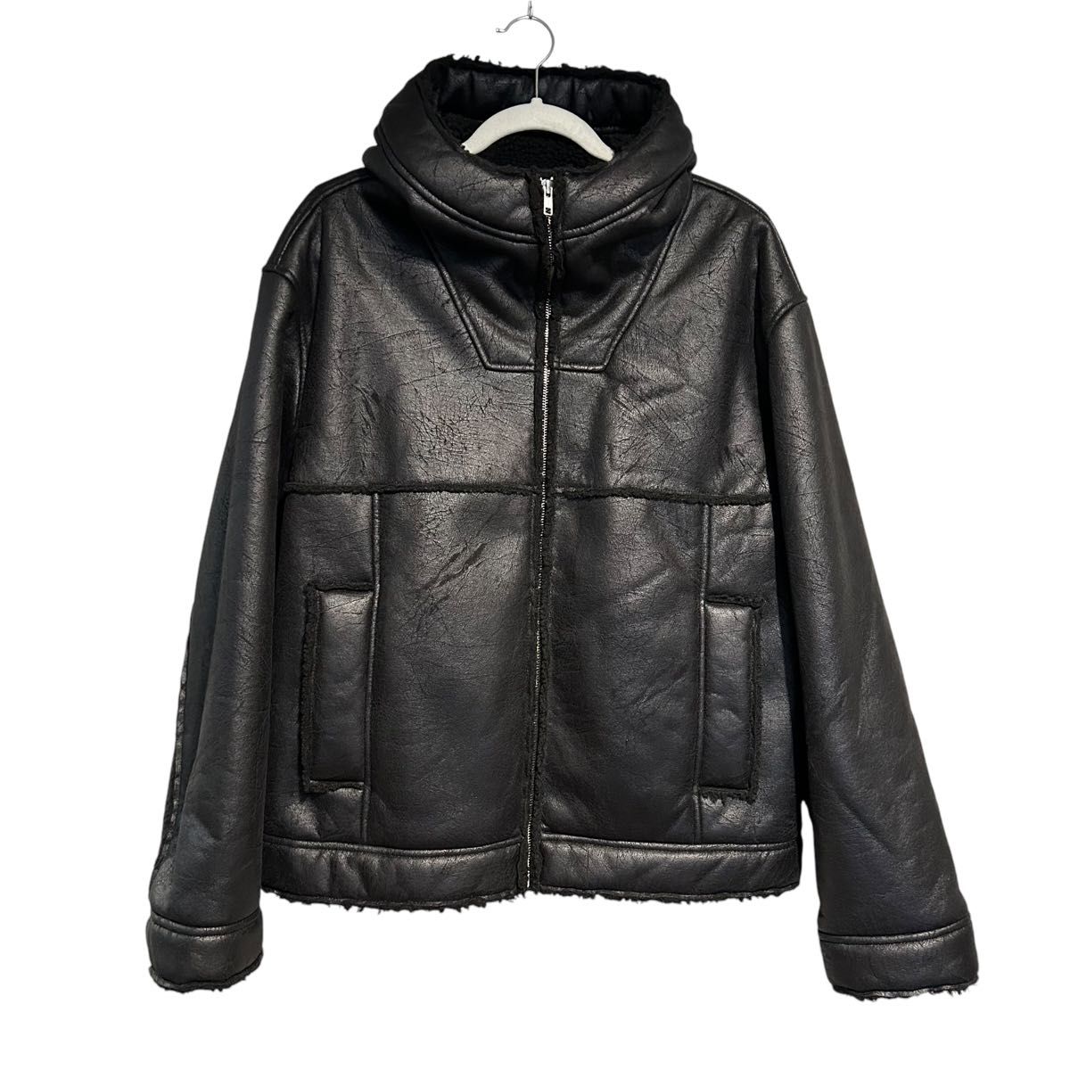 Supreme 23SS Faux Shearling Hooded Jacket フェイクムートン