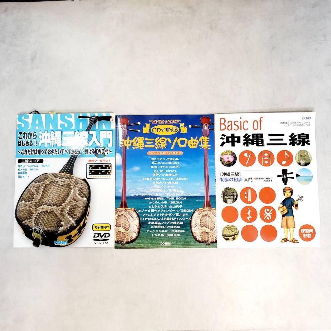 極美品・すぐ始められる】沖縄三線 本蛇皮張り 付属品多数 ハード