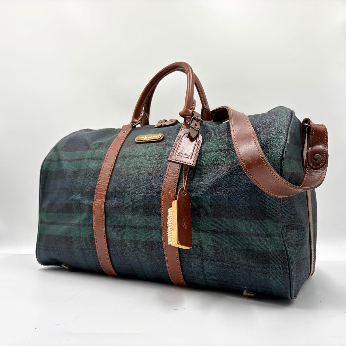 POLO LAUREN RALPH ラルフローレン ボストンバッグ PVC 2way チェック