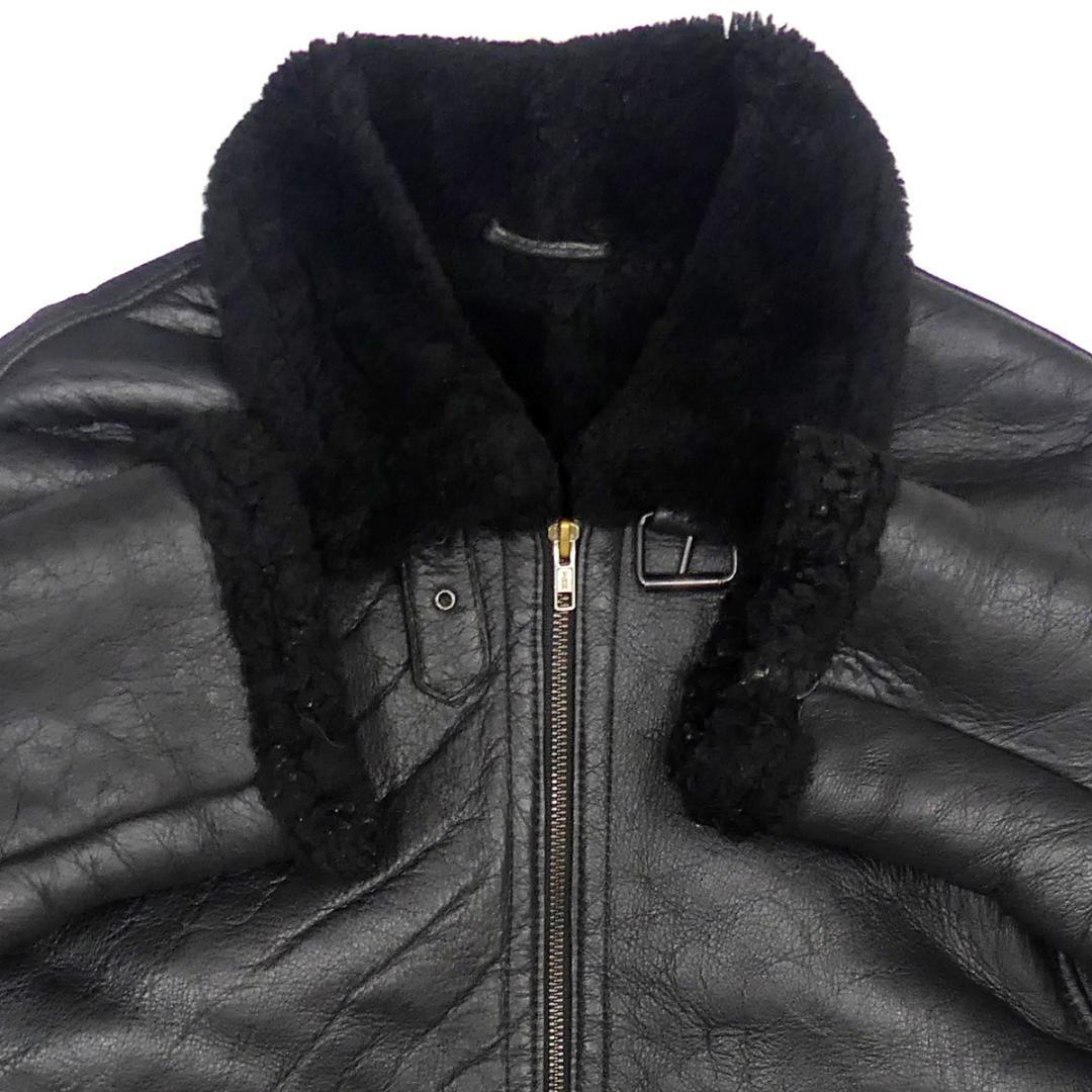 即決 SUZUYA メンズM フライトジャケットB-3 スズヤ 黒 ブラック 本革