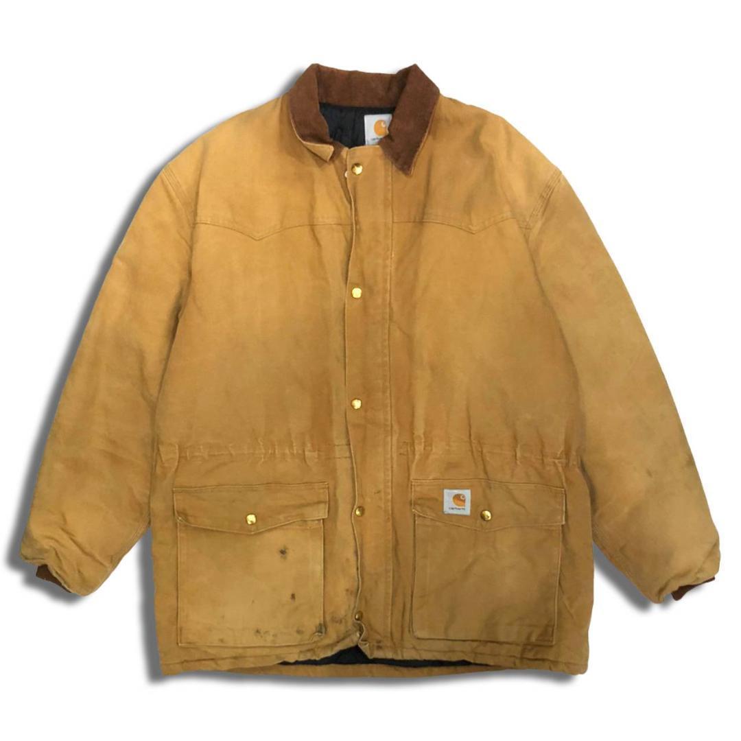カーハート ダックコート ブラウン XLくらい Carhartt ダック 古着系