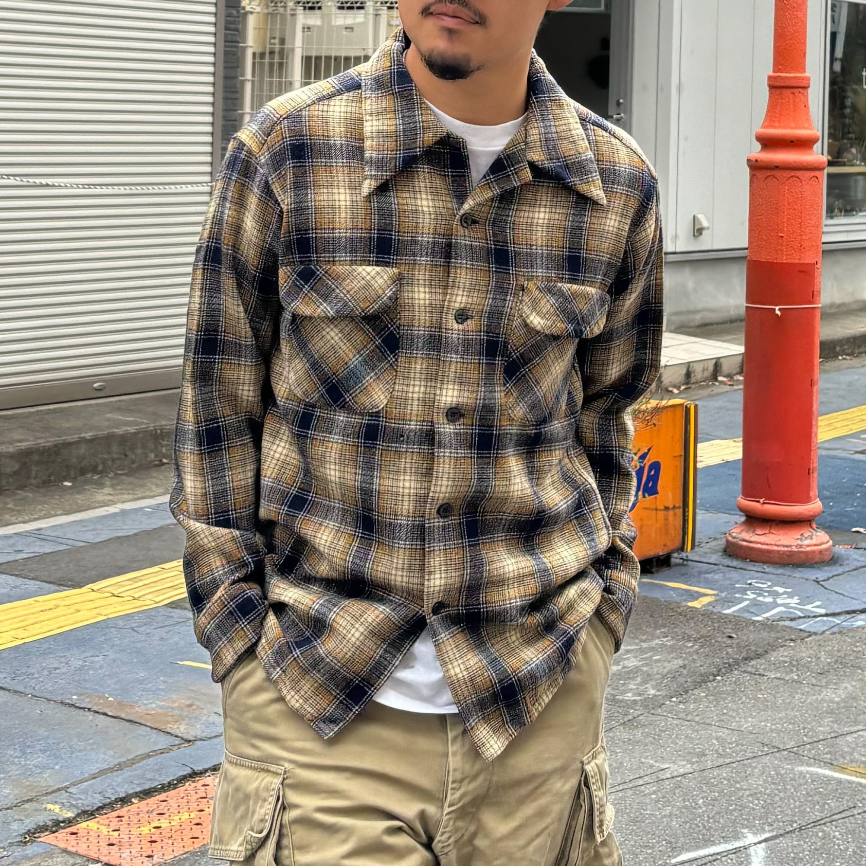 70's PENDLETON Wool Board Shirt L / ペンドルトン ウールシャツ