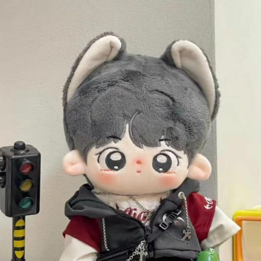 本体 スケルトン 骨 黒髪 耳 ぬいぐるみ 20CM 無属性-W055 | レモン