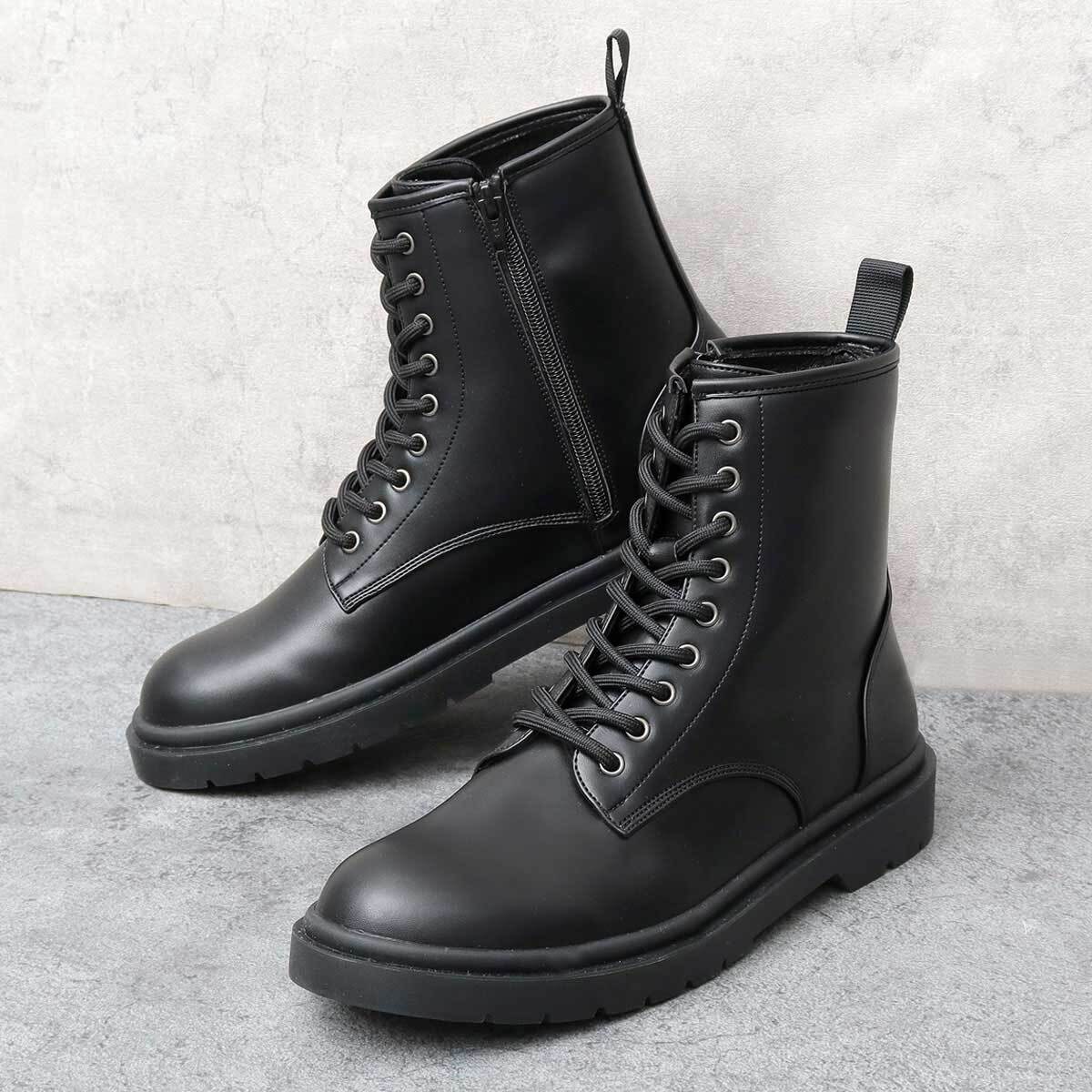 GLBB-311 ミリタリーブーツ ショートブーツ ブーツ メンズ ブラック 黒