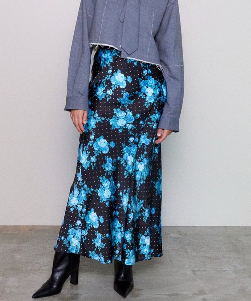 セール】Flower Dot Mermaid Skirt/フラワードットマーメイドスカート