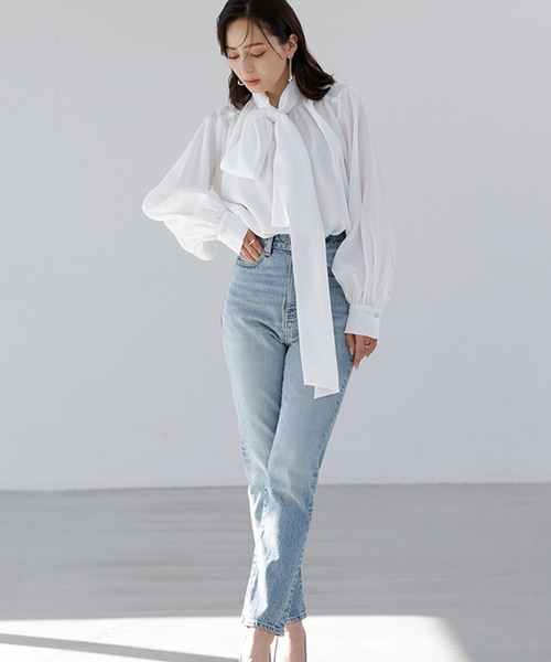 Slim straight denim/スリムストレートデニム（デニムパンツ）｜anuans