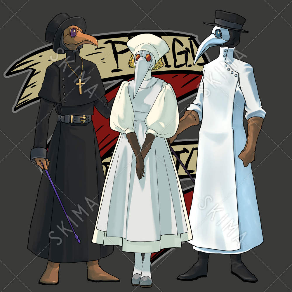 ペスト医師風立ち絵2種+ナース1種 | SKIMA（スキマ）