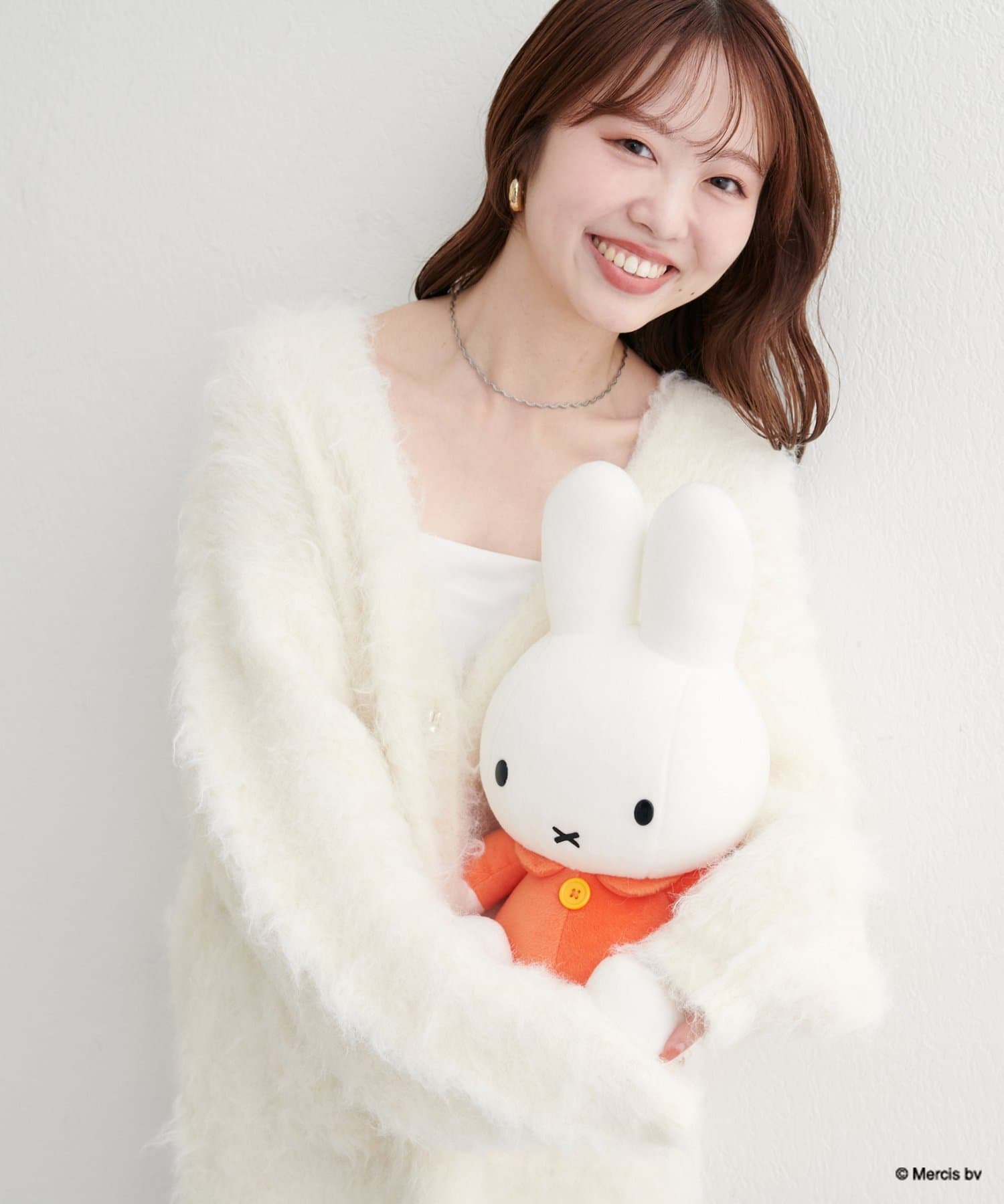 miffyコラボ】miffy釦ミドルシャギーカーデ | natural couture