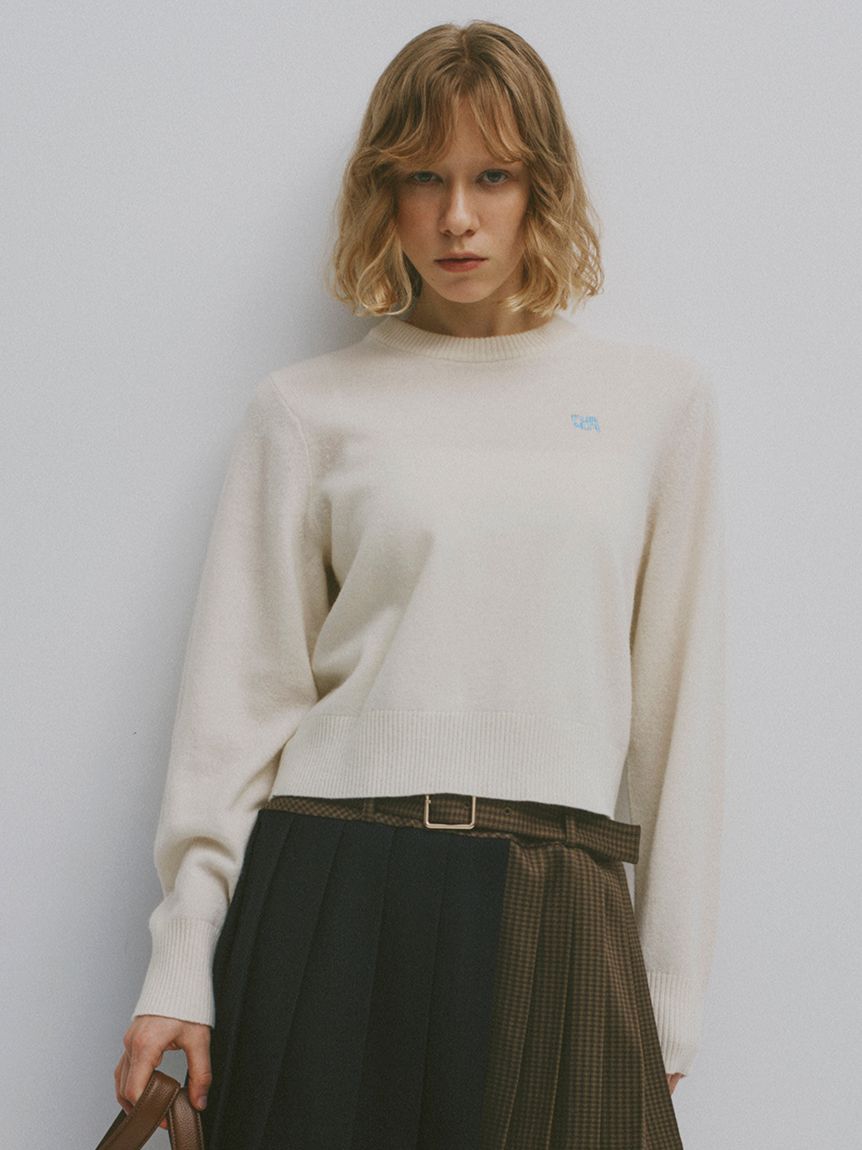 ロゴ刺繍クルーネックセーター(ニット)｜トップス｜FURFUR（ファー