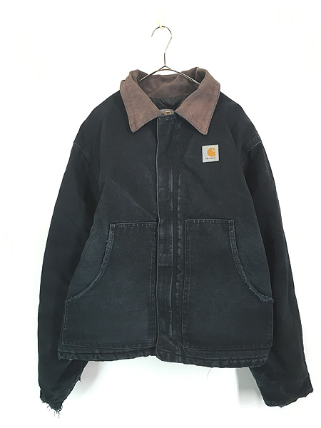 古着 90s Carhartt ブラック ダック パデット トラディショナル