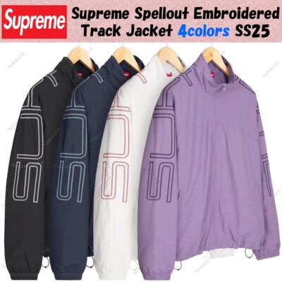Supreme Spellout Embroidered Track Jacket 4colors SS25 | eBay