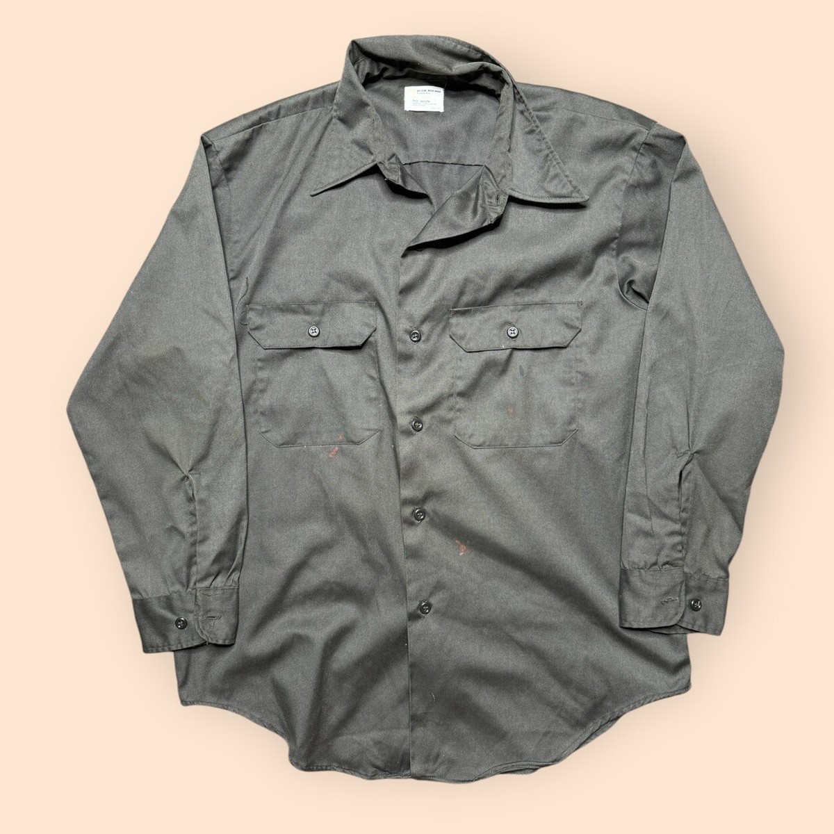 Vintage 1970s Big Mac JC Penney's Work Shirt Distressed Men's