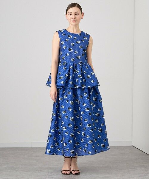 セール】 【セットアップ対応商品】フラワージャガードペプラム