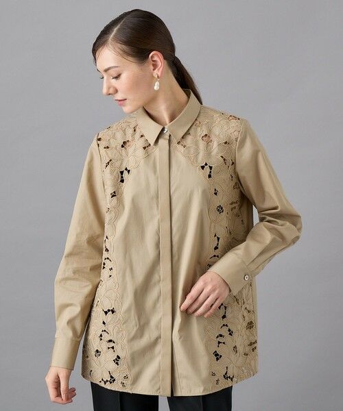 セール】 ブロード刺繍シャツ （シャツ・ブラウス）｜ANAYI / アナイ