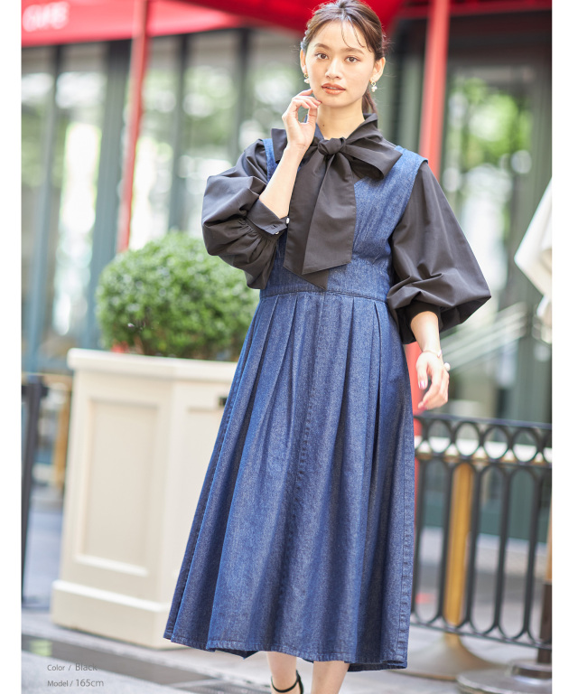 リボンタイシャツ