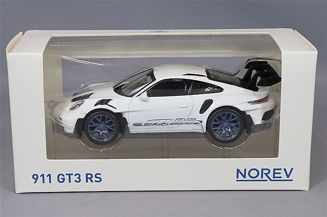 ノレブ JETCAR 1/43 ポルシェ 911 GT3 RS 2022 ホワイト/ブルーステッカー