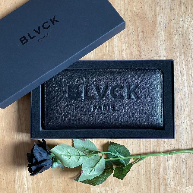 新品・正規品】ブラックパリBLVCK PARISジップ長財布 ショップ袋付きの