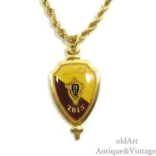 カレッジペンダントチャームネックレス - old Art Antique&Vintage