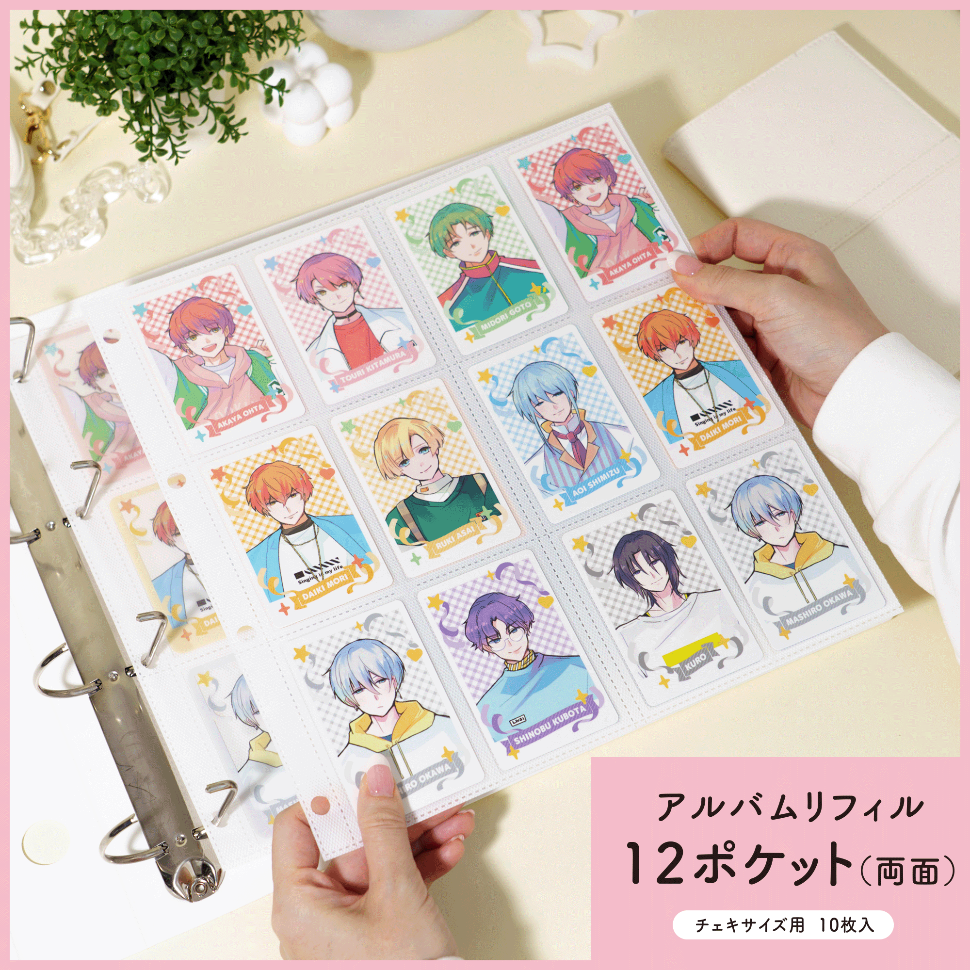 チェキサイズトレカを見開き24枚収納「イレールアルバムリフィル 12