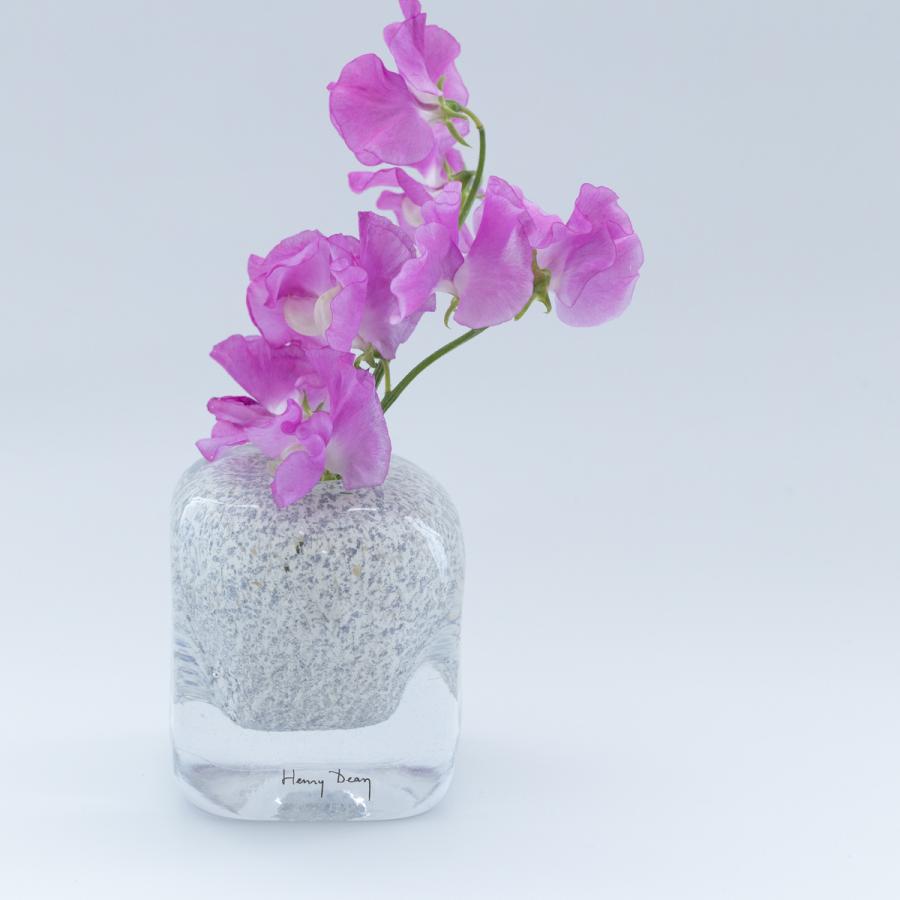 HenryDean ヘンリーディーン V.Cube キューブ ジュエル ガラス花瓶