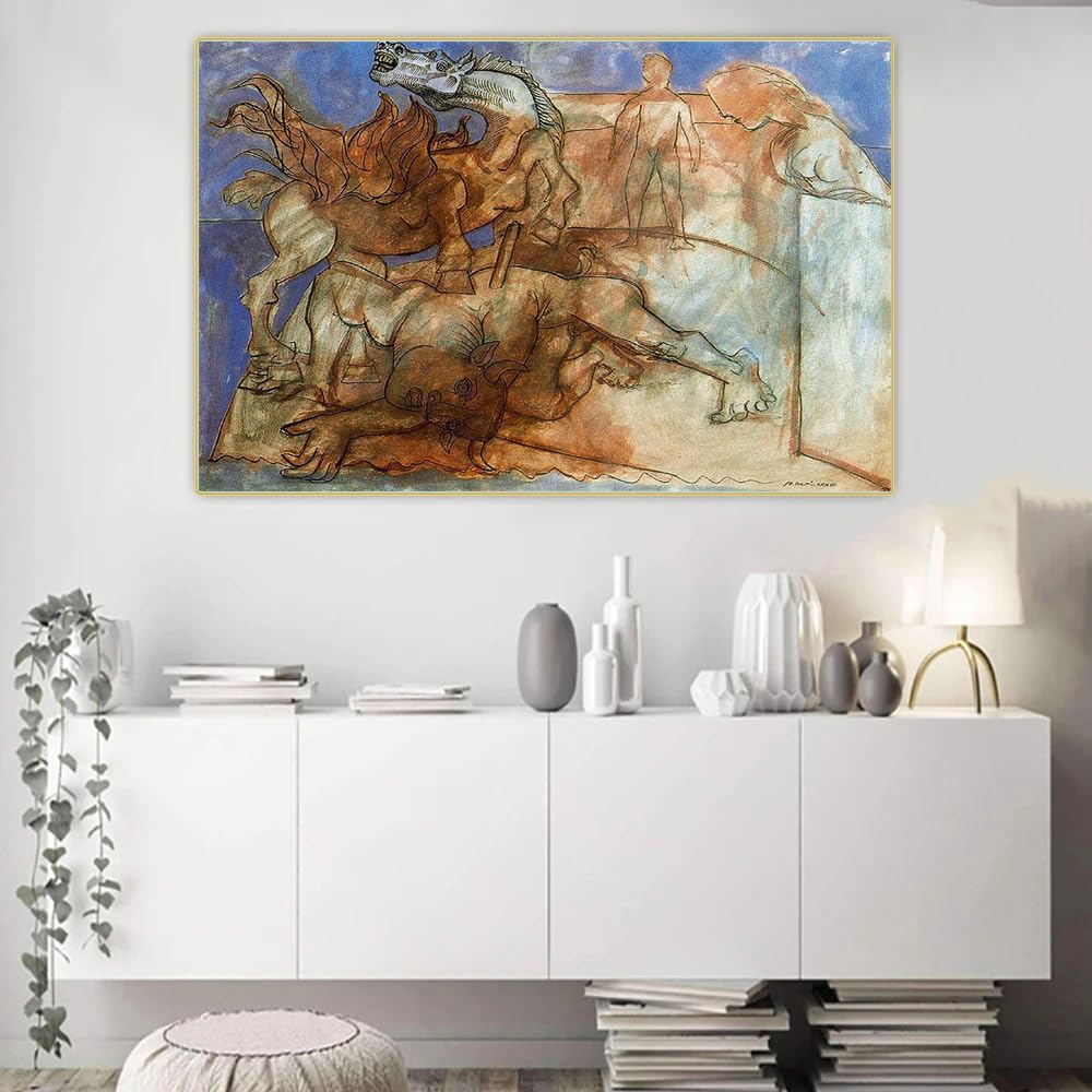 Amazon.co.jp: ピカソミノタウロスは負傷したポスター抽象的な壁の