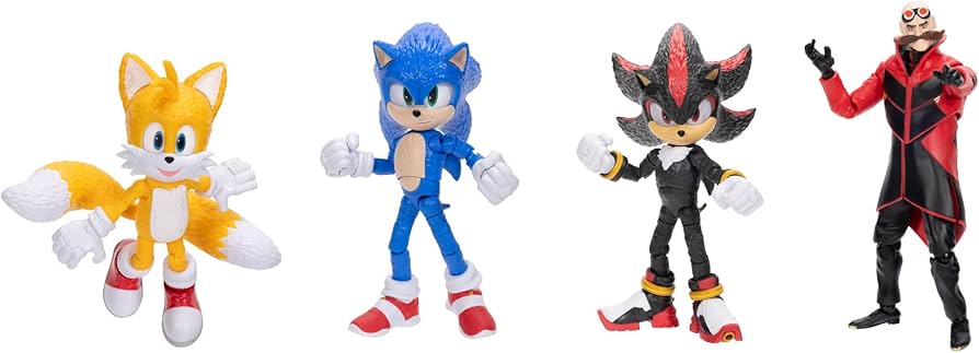 Amazon.com: Sonic The Hedgehog 3 Movie 5-InchAction Figure 4-Pack