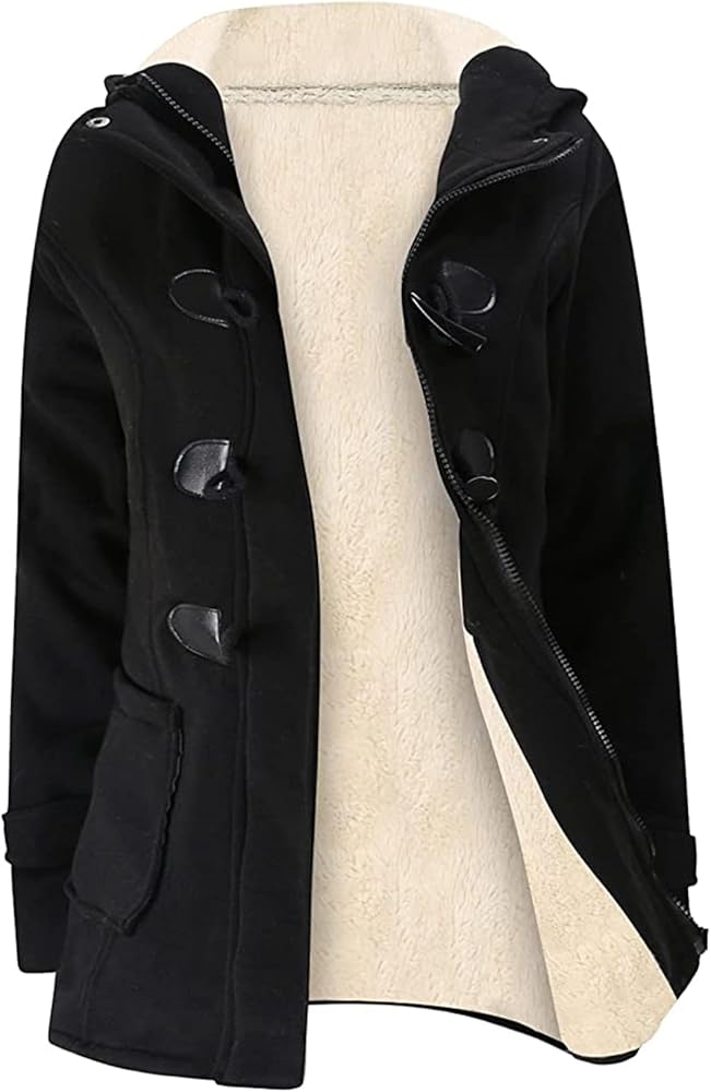 Wyeysyt Winter Jackets for Women Fleece Sherpa Lined Jacket Womens