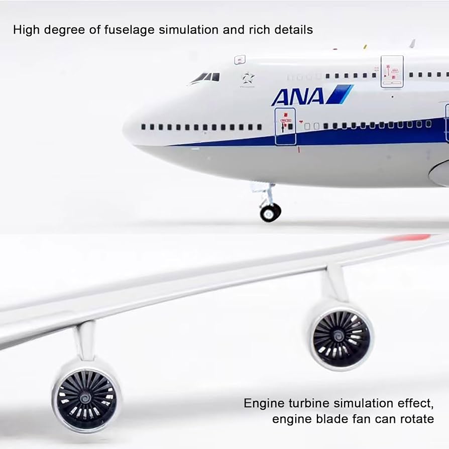 Amazon.co.jp: 18.5インチ 1:150スケール 飛行機模型 ANA B747-400