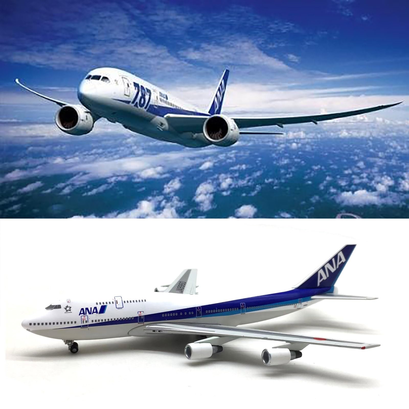 Amazon.co.jp: 18.5インチ 1:150スケール 飛行機モデル ANA B747-400