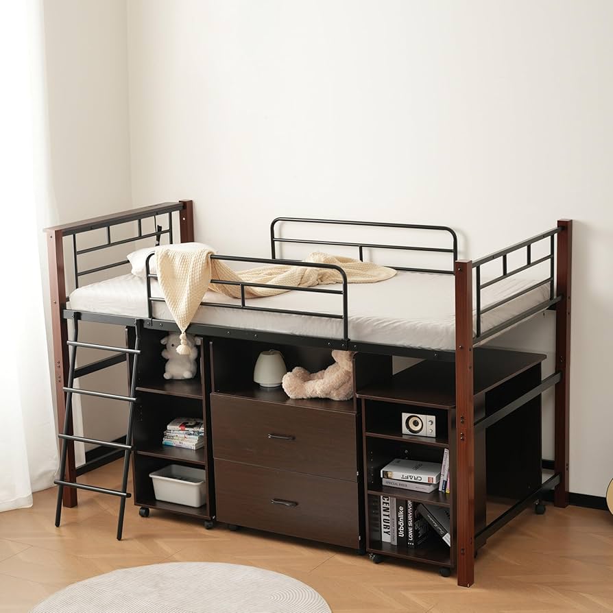 Amazon.co.jp: システムベッド ロータイプ デスク付き 大人 6歳以上