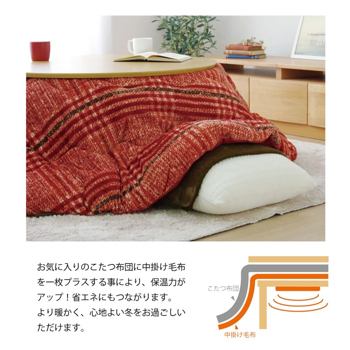 こたつ中掛け毛布 フラリー フランネル 円形 省エネ｜イケヒコ公式通販