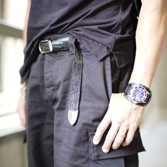 THE SOLE（ザソール）クロコダイルブラック プンターレベルト