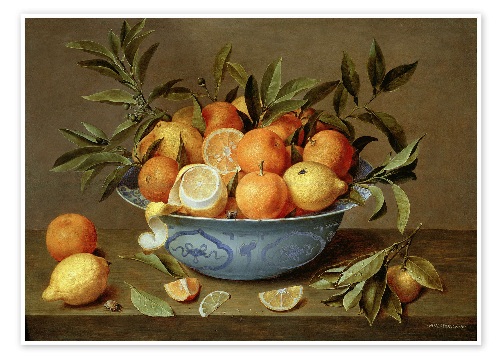 Still Life with Oranges and Lemons print by Jacob van Hulsdonck
