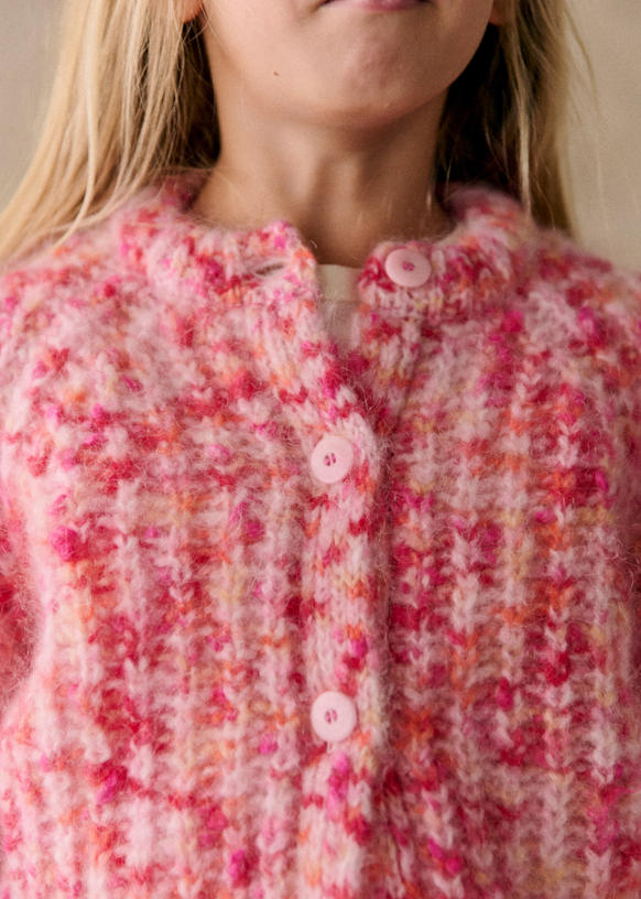 Emile Cardigan - Multicoloured Pink Orange - Merino Wool - Sézane